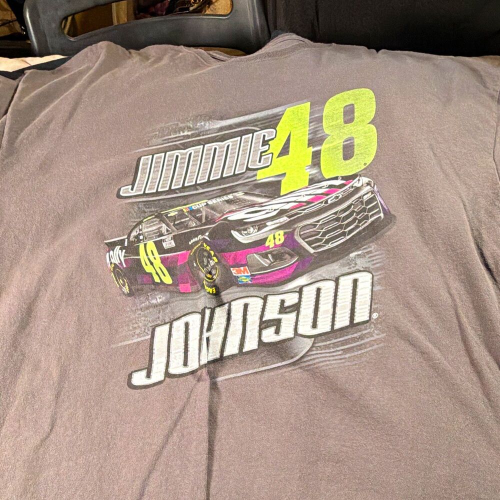 Hendrick Motorsports Jimmie Johnson #48 NASCAR Gray T-Shirt Unisex 3XL
